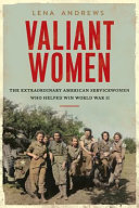 Valiant Women book cover with faded colored photo of a group of women