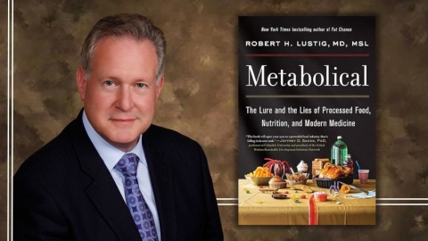 Photo of Dr. Lustig and book cover