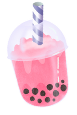 Pink boba tea graphic