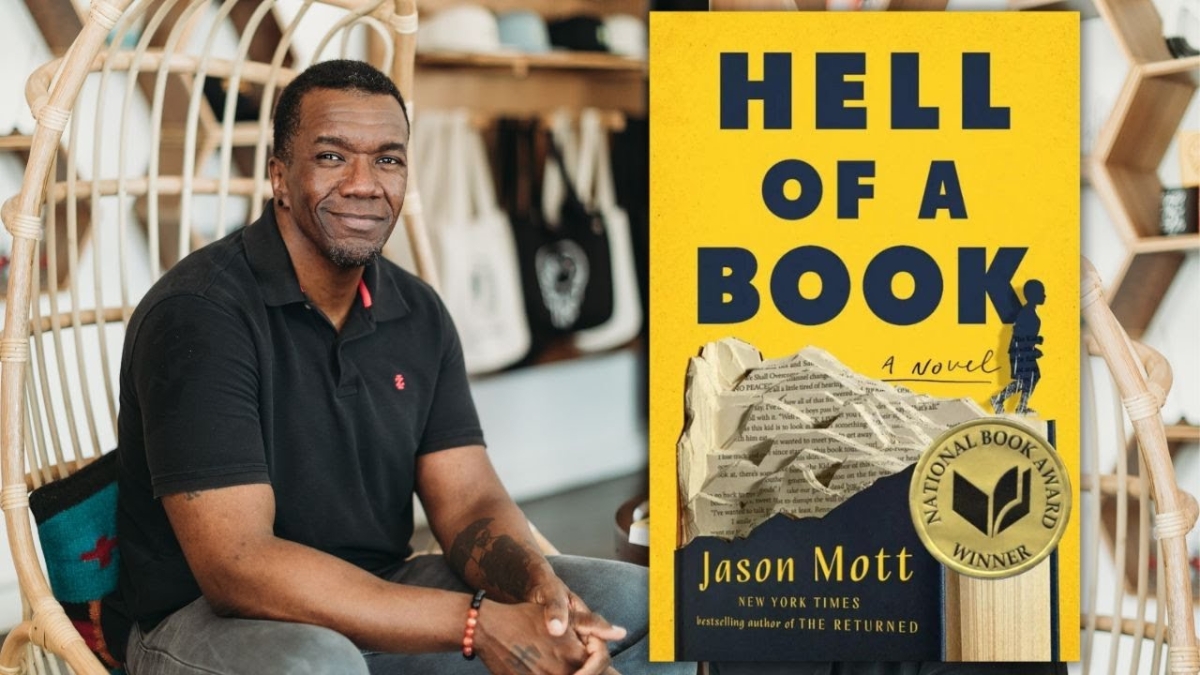 Author Jason Mott with book cover